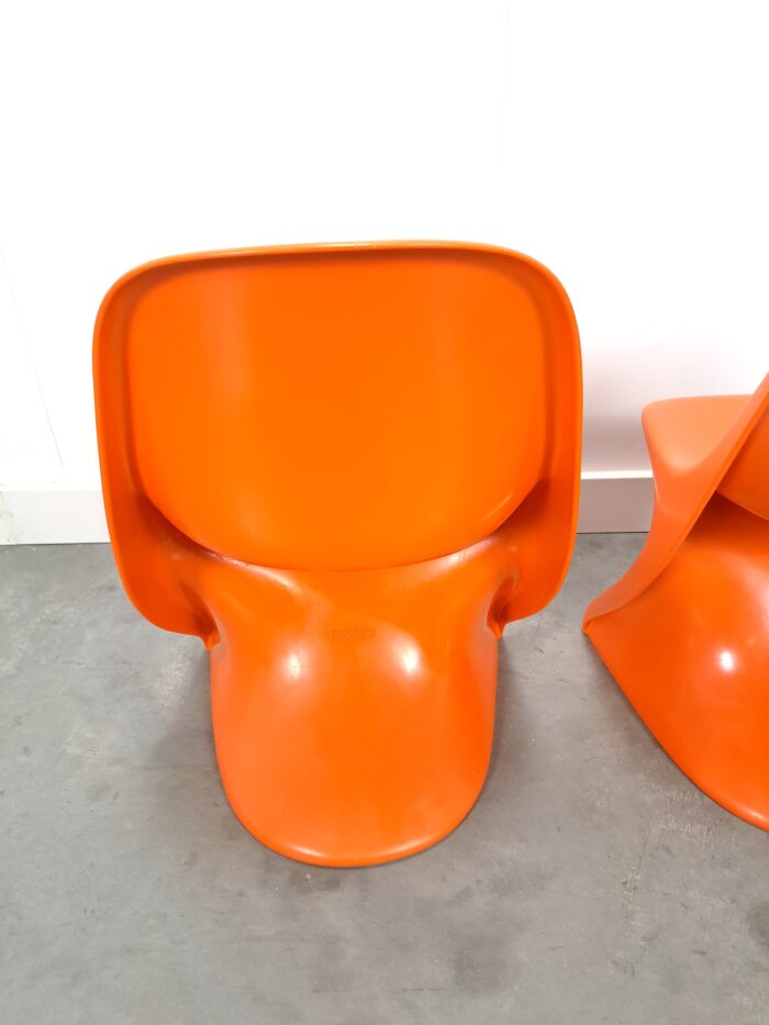 Vintage oranje design Casalino kinderstoel 1972