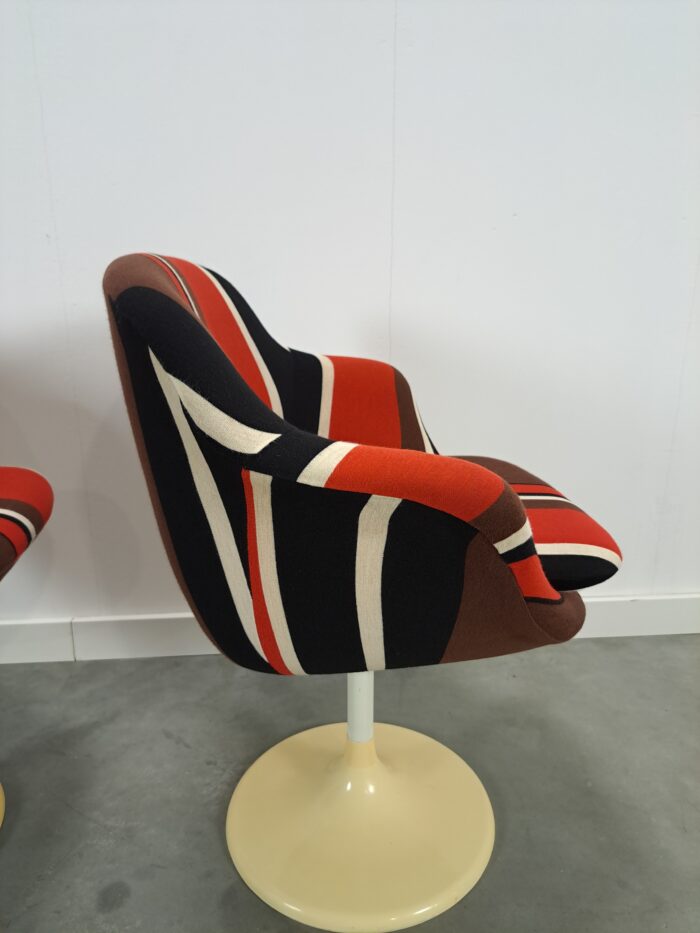 Vintage design stoelen Erzeugnis Lusch, draai fauteuil