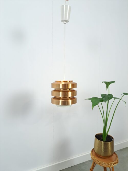 Vintage koperkleurige hanglamp, lamp
