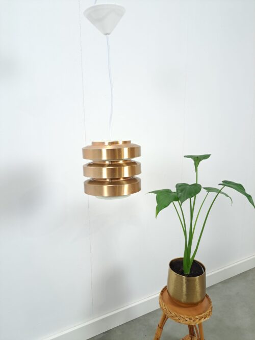 Vintage matte koperkleurige hanglamp, lamp