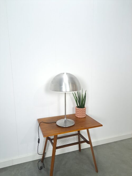Vintage zilverkleurige tafel bollamp