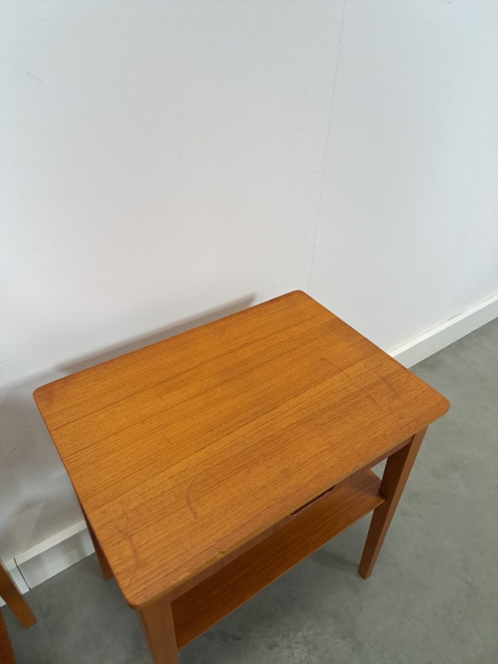 Vintage teak set nachtkastjes uit Zweden
