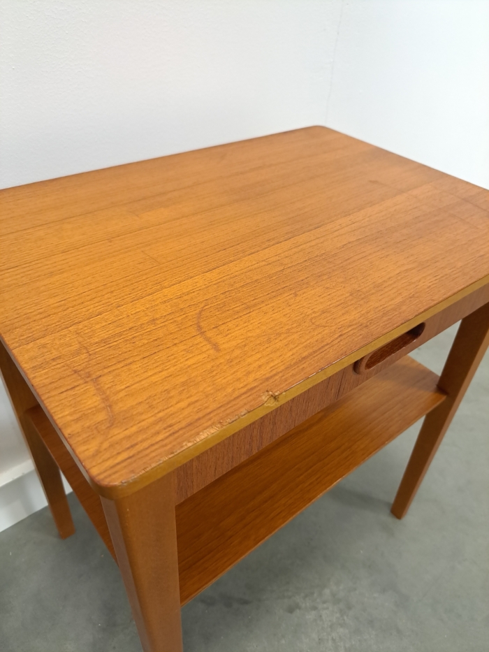 Vintage teak set nachtkastjes uit Zweden