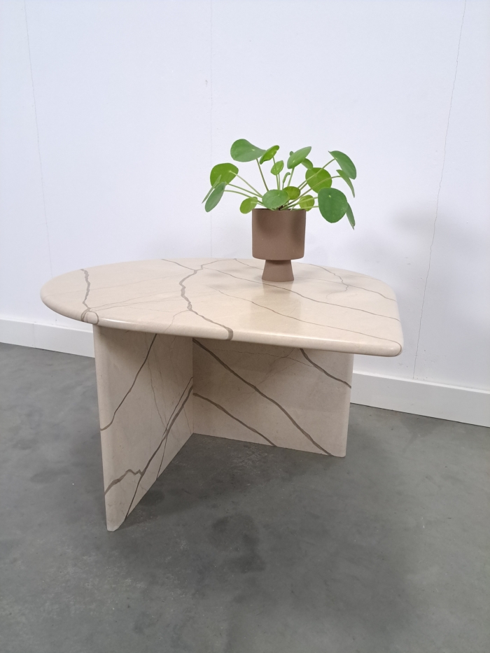 Vintage marmeren druppelvorm tafel, salontafel
