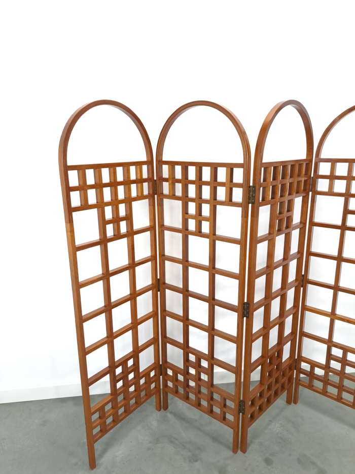 Vintage teak houten kamerscherm roomdivider