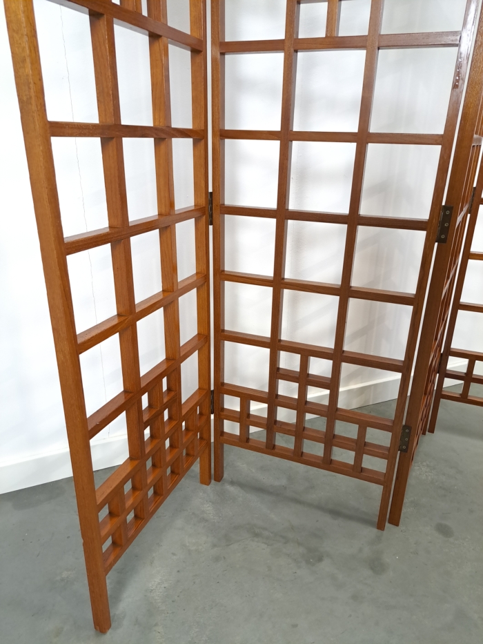 Vintage teak houten kamerscherm roomdivider