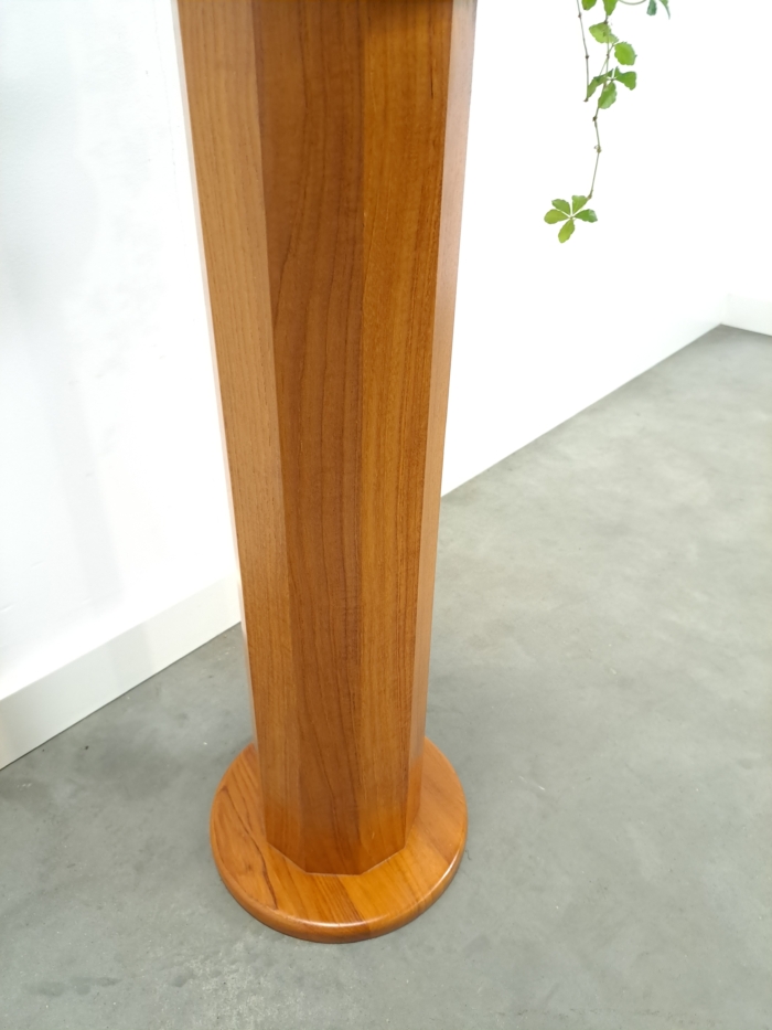 Vintage teakhouten pilaar, planten standaard