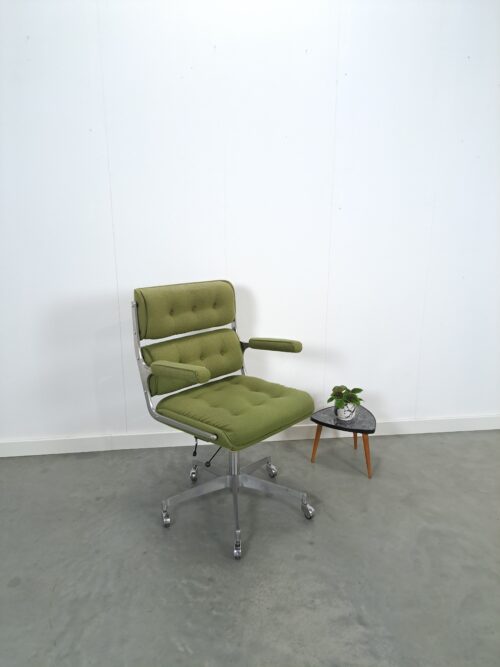 Vintage groene draaibare bureaustoel Ring Mekanikk Norway