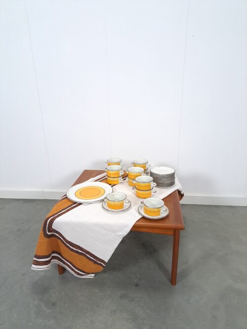 Vintage servies set Stonehenge, Midwinter, Wedgwood England, soepkommen, borden, tafelkleed en schaal