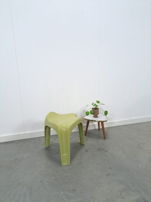 Vintage kunststof groene Casala West Germany kruk